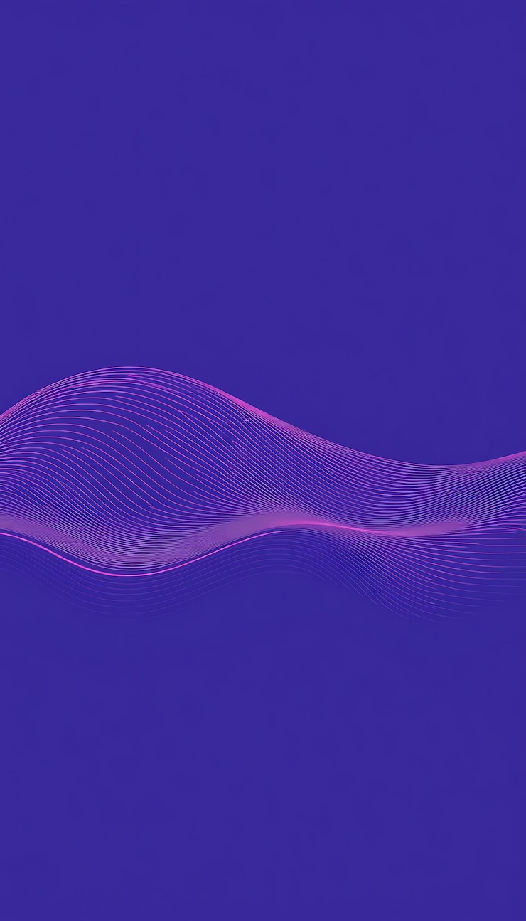 Foto fondo púrpura abstracto con líneas onduladas rosadas