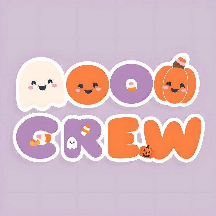 un fondo púrpura con una calabaza y calabazas en él