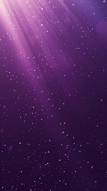 un fondo púrpura con copos de nieve y estrellas
