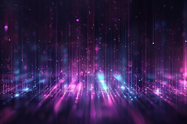 un fondo púrpura con una luz púrpura y azul y un fondo pórpura de estrellas