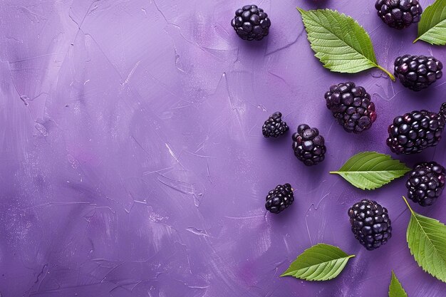 Un fondo púrpura con moras en él