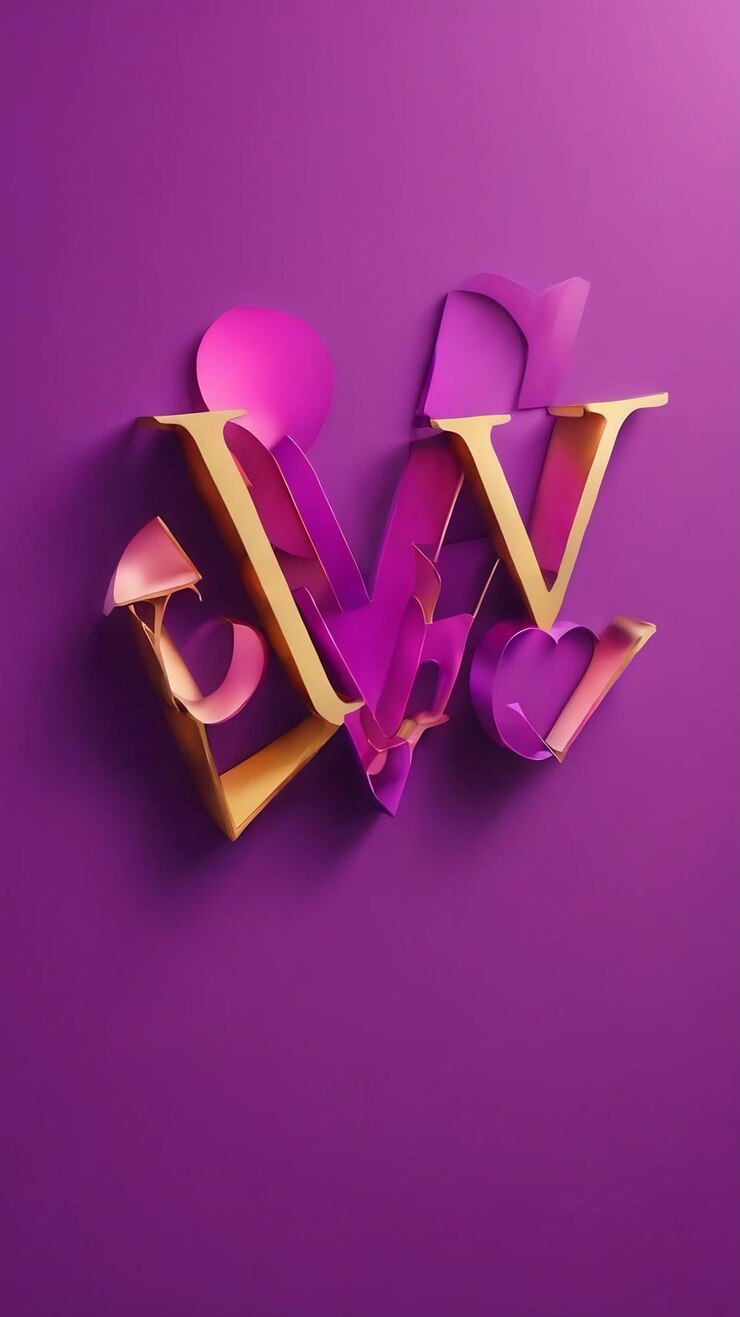 Foto un fondo púrpura con las palabras amor y las letras en el medio