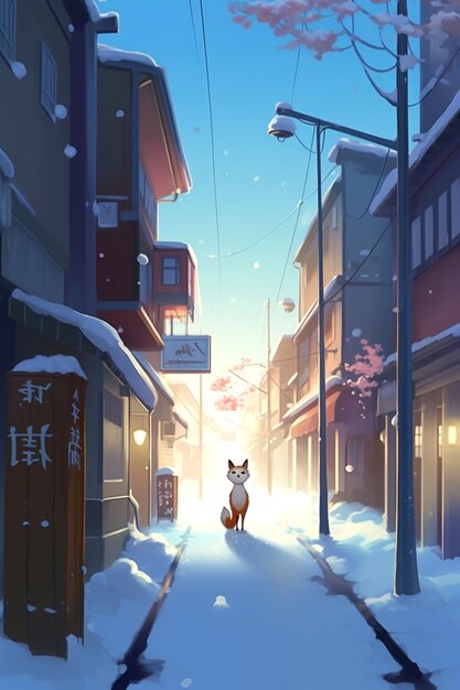 Fondo que emula el estilo Makoto Shinkai.