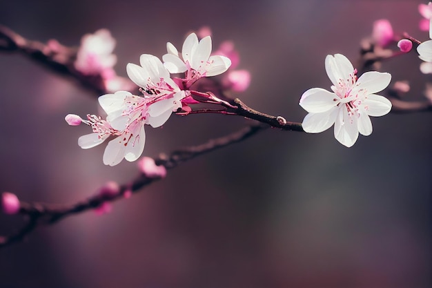 Fondo de rama de flor de primavera