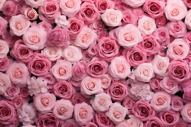 Foto fondo de ramo de flor rosa san valentín rosa