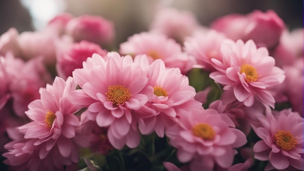 Fondo de ramo de flores de colores rosa