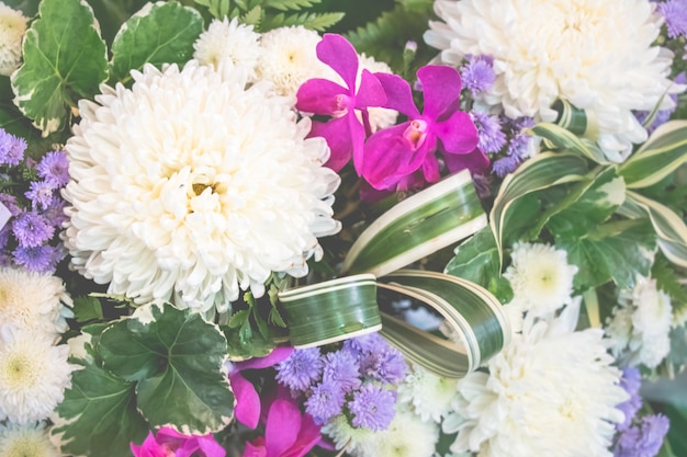 Fondo de ramo de flores en flor