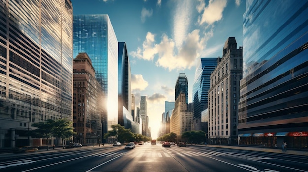 Foto fondo del rascacielos de la ciudad