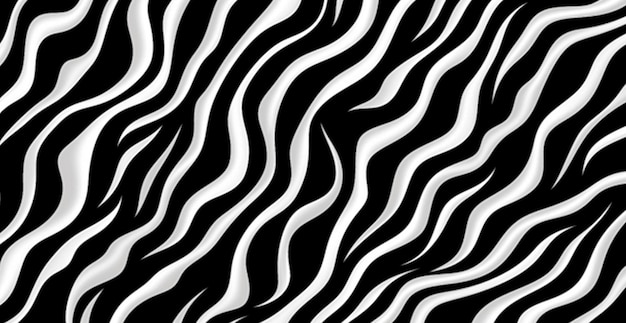 Fondo rayado negro y blanco cebra panorámica de fondo de la web imagen generada por IA