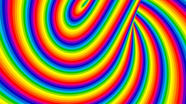 Fondo de rayas de arco iris colorido estilo de dibujos animados representación 3d telón de fondo generado por computadora