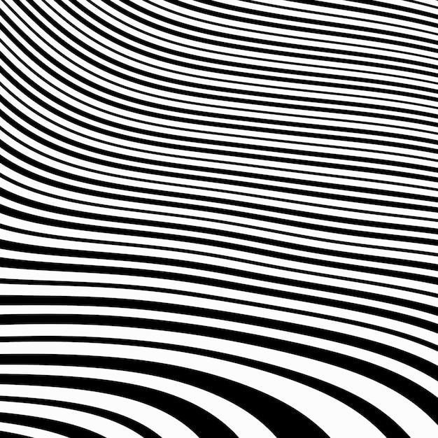 Fondo de rayas onduladas negras y blancas