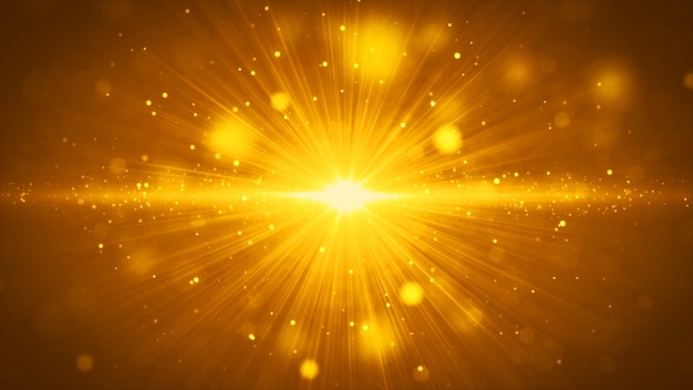 Foto fondo de rayas y partículas de luz dorada