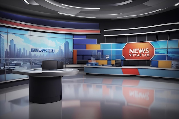 El fondo realista del estudio de noticias