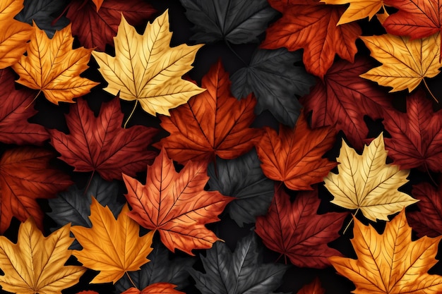 Fondo realista de otoño con hojas