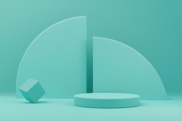 Fondo realista del podio de la representación 3d