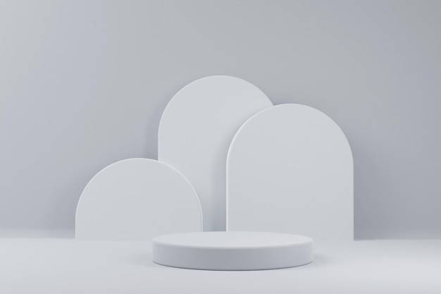 Fondo realista del podio de la representación 3d