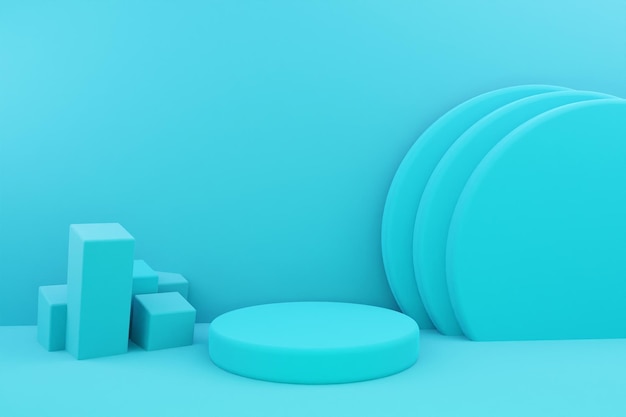 Fondo realista del podio de la representación 3d