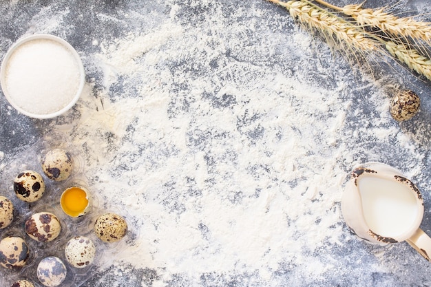 Fondo de receta de cocina para la celebración de Pascua