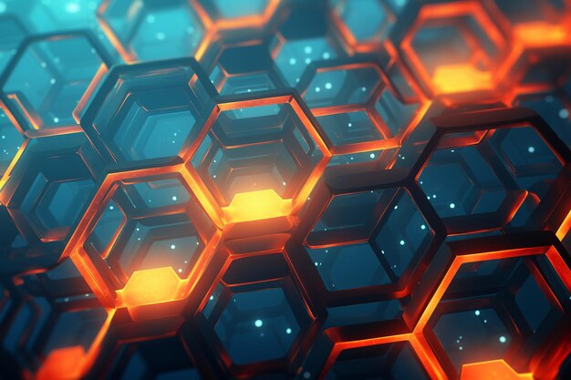 fondo red hexagonal futurista