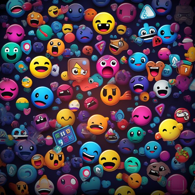 fondo de las redes sociales con emojis