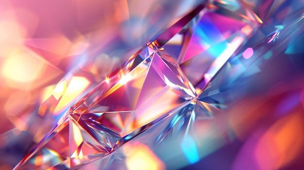 Fondo de refracciones cristalinas abstractas