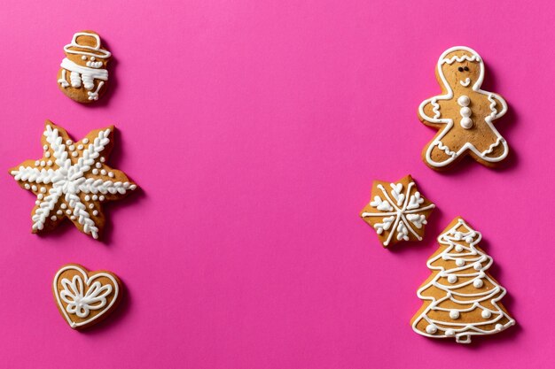 Fondo de regalo de galleta roja rosa