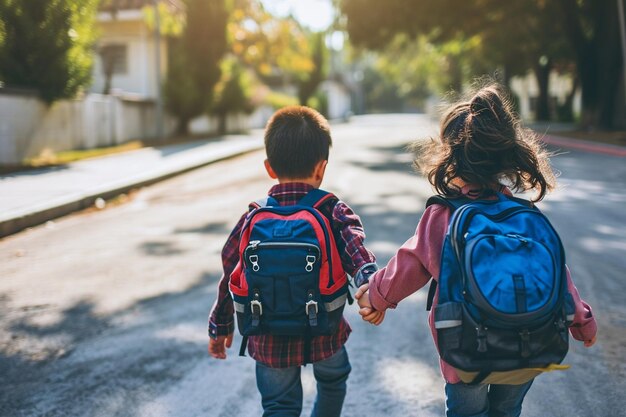 Fondo de regreso a la escuela con estudiantes