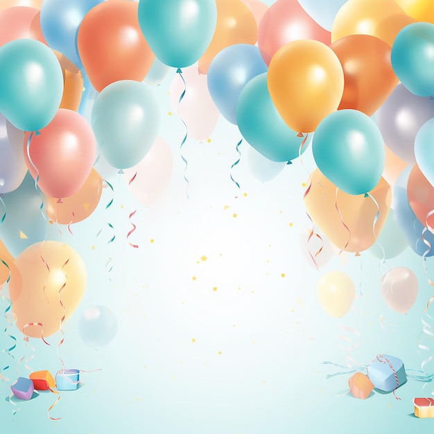 Fondo renderizado en 3D de la celebración del cumpleaños hecho con AI generativa