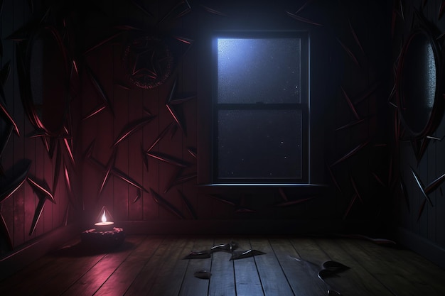 Fondo de renderizado 3D de realismo mágico oscuro