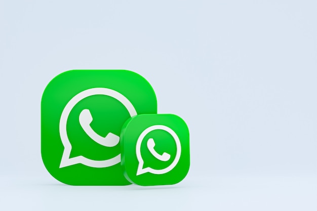 Fondo de renderizado de icono 3d de logo de whatsapp