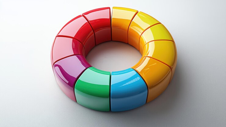 Foto fondo de resumen circular de colores
