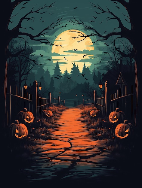 El fondo retro de Halloween