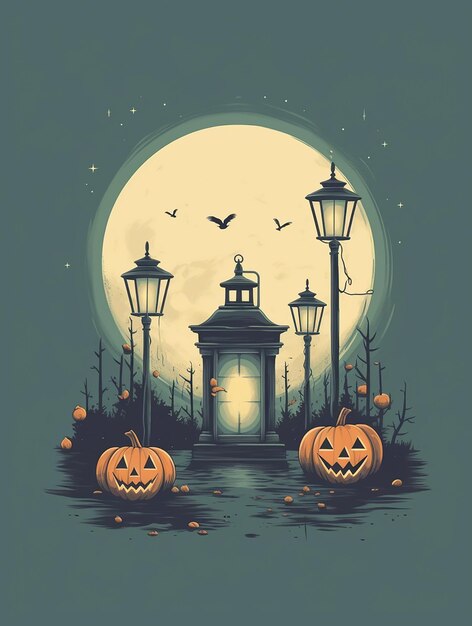 El fondo retro de Halloween