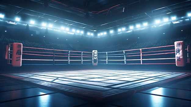 Fondo de ring de boxeo profesional