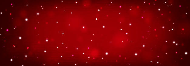 Fondo rojo abstracto degradado de Navidad con círculos brillantes bokeh