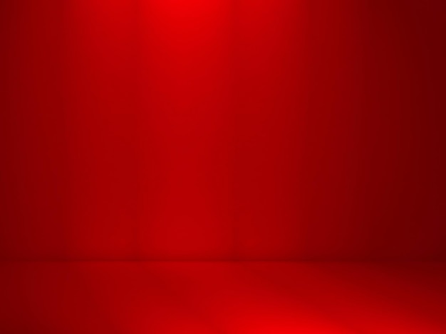 Fondo rojo abstracto con degradado suave utilizado para la sala de estudio de productos de plantillas de diseño web