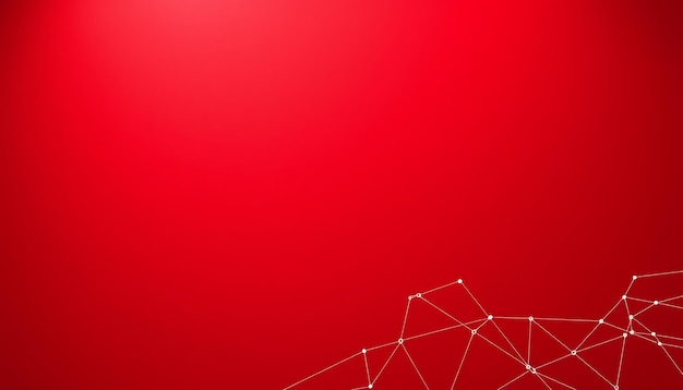 Fondo rojo abstracto con líneas y puntos blancos