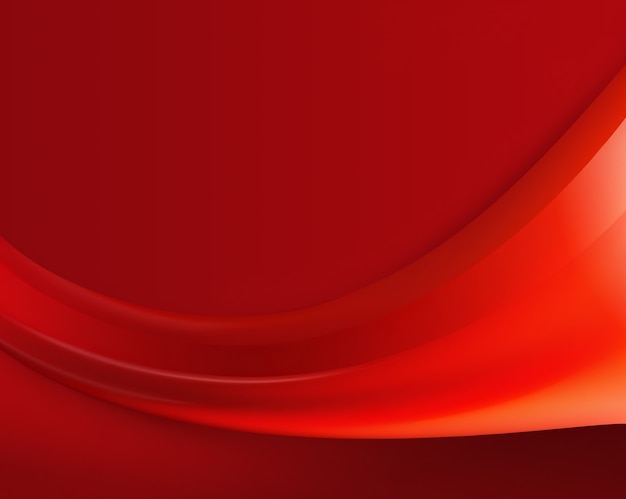 Fondo rojo abstracto con olas que fluyen