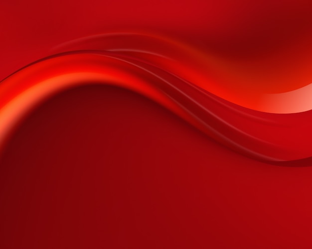Fondo rojo abstracto con ondas que fluyen