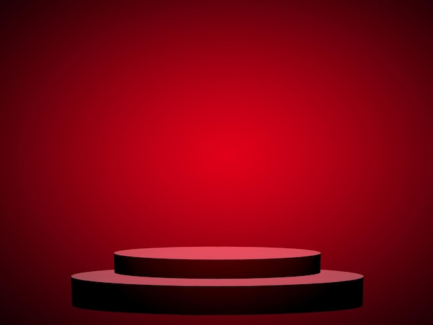 Fondo rojo abstracto para plantillas de diseño web y estudio de productos con color de gradiente suave