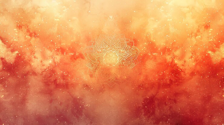 Fondo rojo y amarillo con acuarela y diseño de textura grunge papel texturizado colorido