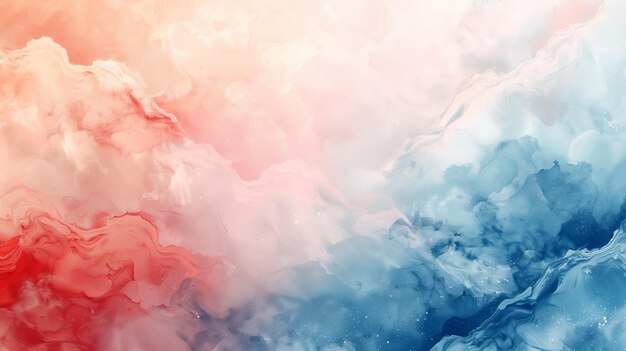 Fondo rojo, blanco y azul con nubes