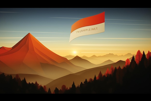 Fondo rojo y blanco de la independencia de Indonesia