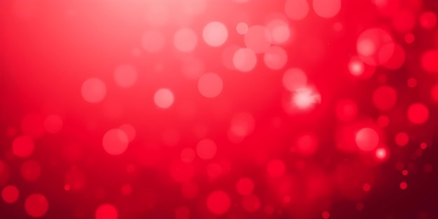 Fondo rojo brillante luces bokeh atmósfera festiva enfoque suave brillo brillante romántico