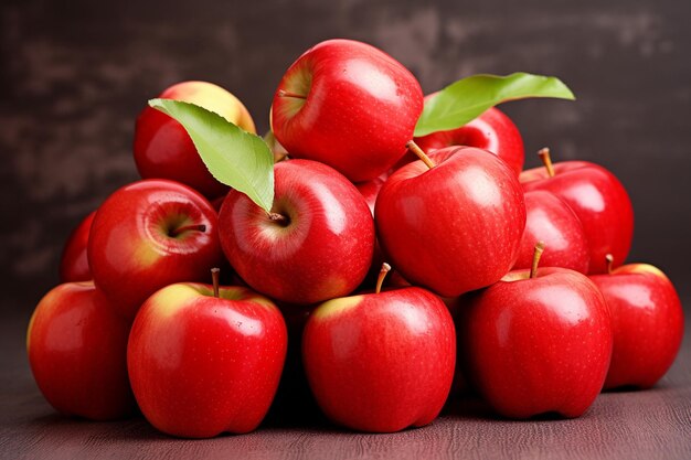 El fondo rojo claro de la manzana para la salud y la vitalidad