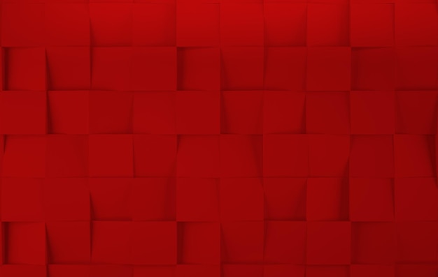 Fondo rojo con cubo 3D