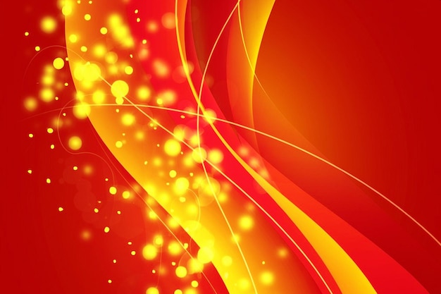 Un fondo rojo con formas abstractas vibrantes