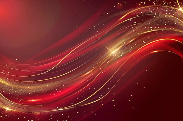 un fondo rojo con líneas doradas y rojas