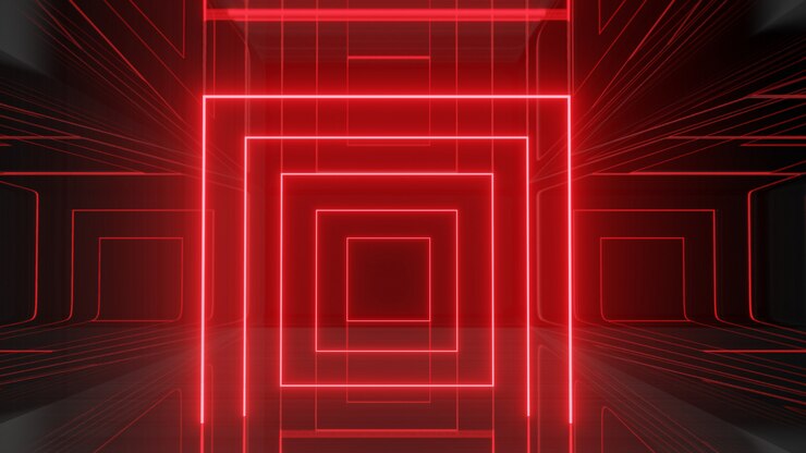 Fondo rojo de luz de neón