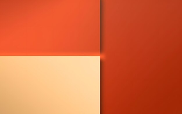 Un fondo rojo y naranja con un cuadrado blanco y un cuadrado blanco